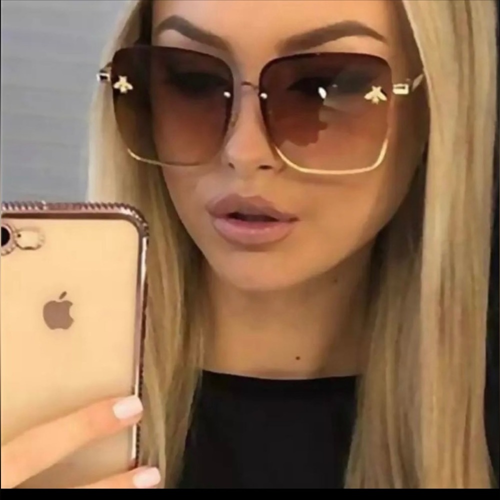 Women’s Beautiful Brown Square Aviator Sunglasses